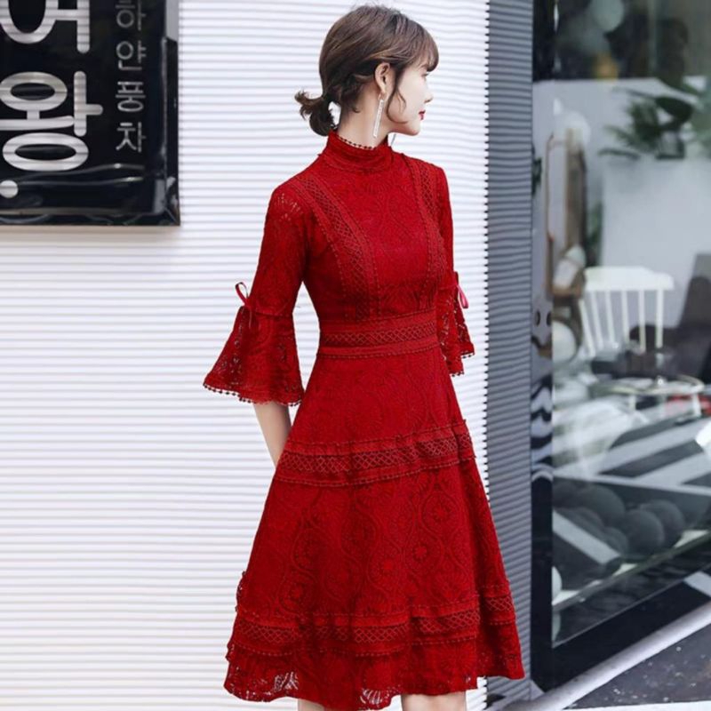 •ECLAIRE• 003 DRESS LACE KOREA WANITA INGGIT