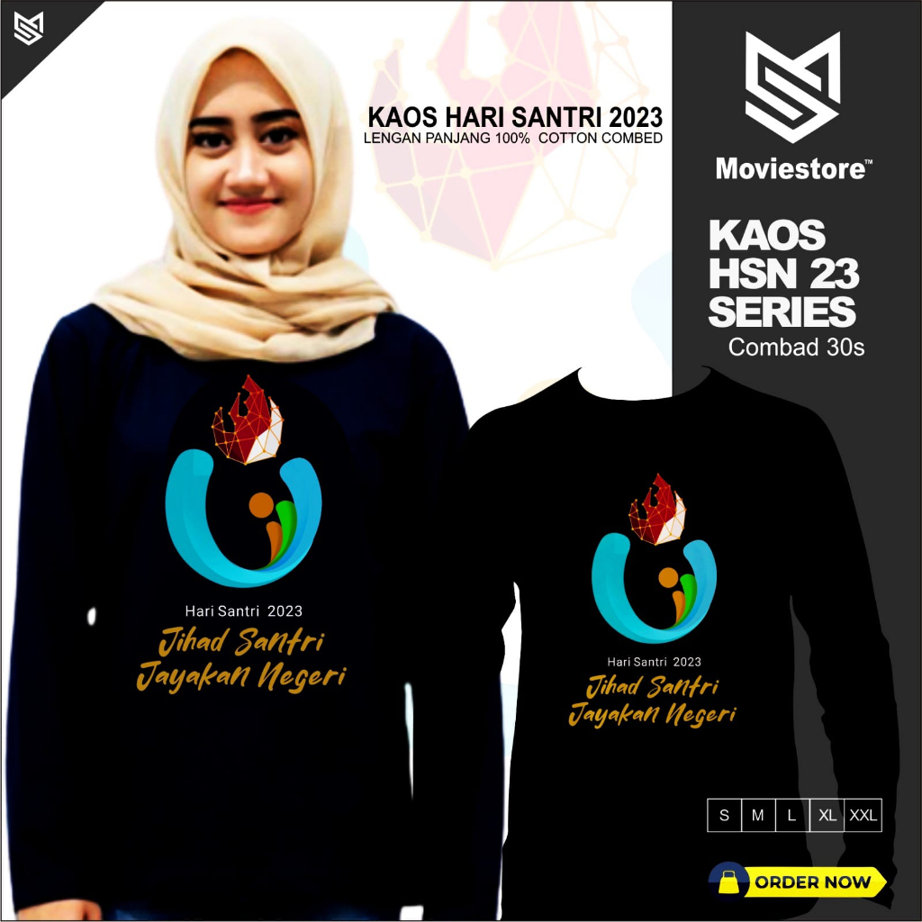 Baju Kaos Distro Pria Wanita Hari Santri Nasional Terbaru T-shirt  HSN 2023 Kata Kata Motivasi Dakwa
