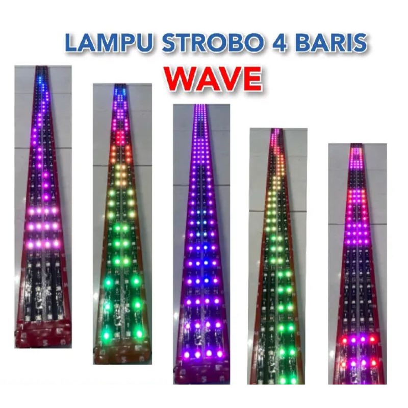 Led strobo 4 baris wave