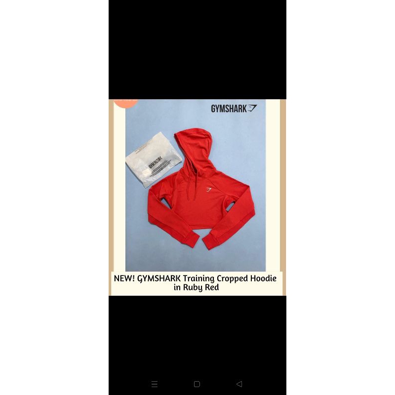 preloved NBU jacket crop gymshark harga 360.000 size XS