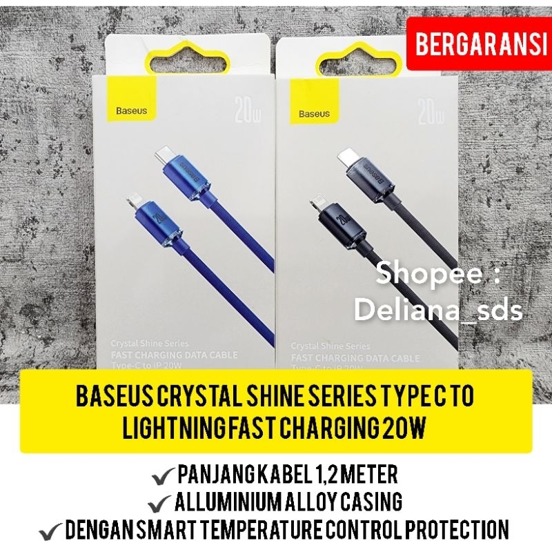 Baseus Type C to Lightning Fast Charging 20W CAJY000203 Kabel Data Baseus Type C to Lightning Fast C