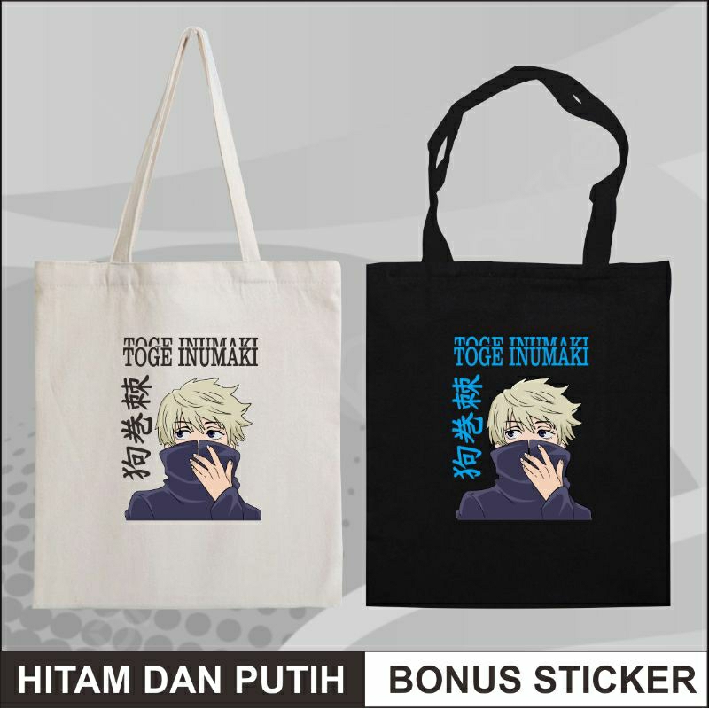 Totebag Tote Bag Resleting Anime Jujutsu Kaisen Toge Inumaki Manga Jepang