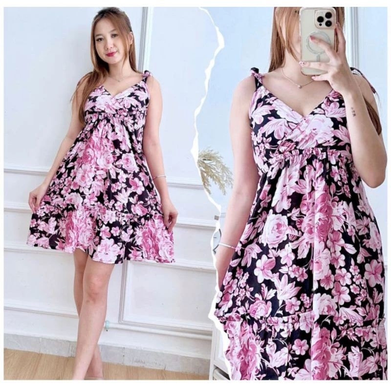 Daster Baju Bali Klarisa Pendek LD 110/XL Kain Adem