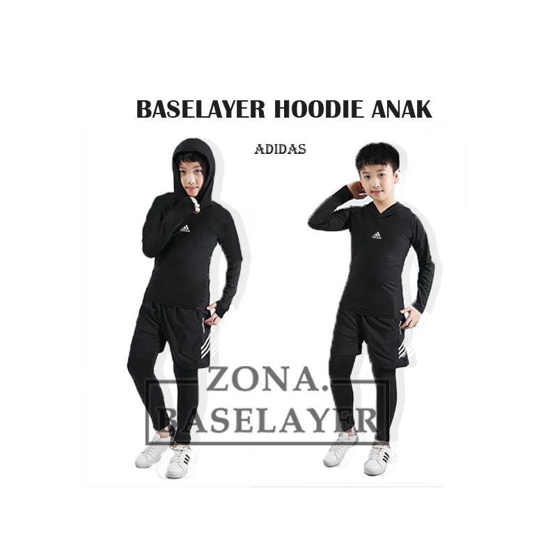 BASELAYER HOODIE THUMBHOLE KIDS MANSET JARI HOODIE ANAK OLAHRAGA PRIA WANITA