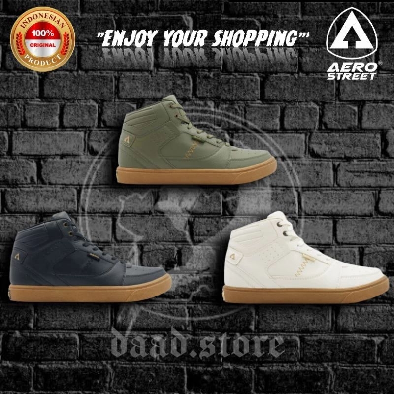 ORIGINAL sepatu aerostreet hoops gum high/volt/hoops 2D reborn