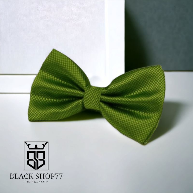 Dasi Kupu Kupu Motif Bintik Hijau Army/Lumut Premium Elegance