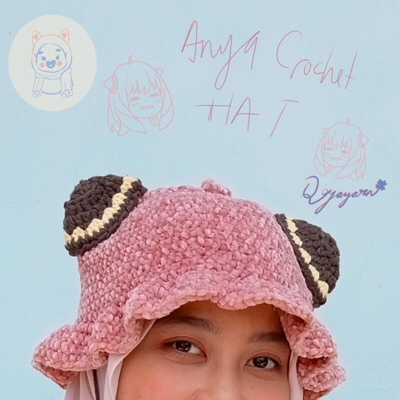 Anya spyxfamily crochet hat
