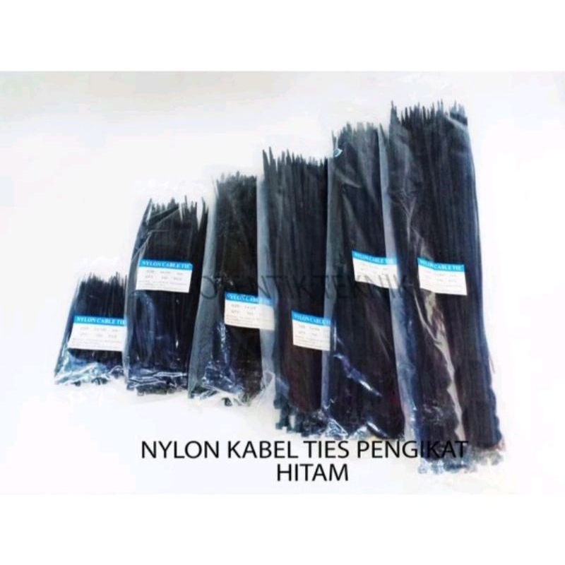

Kabel ties Cabel tis tali ripat hitam 100pc Serbaguna