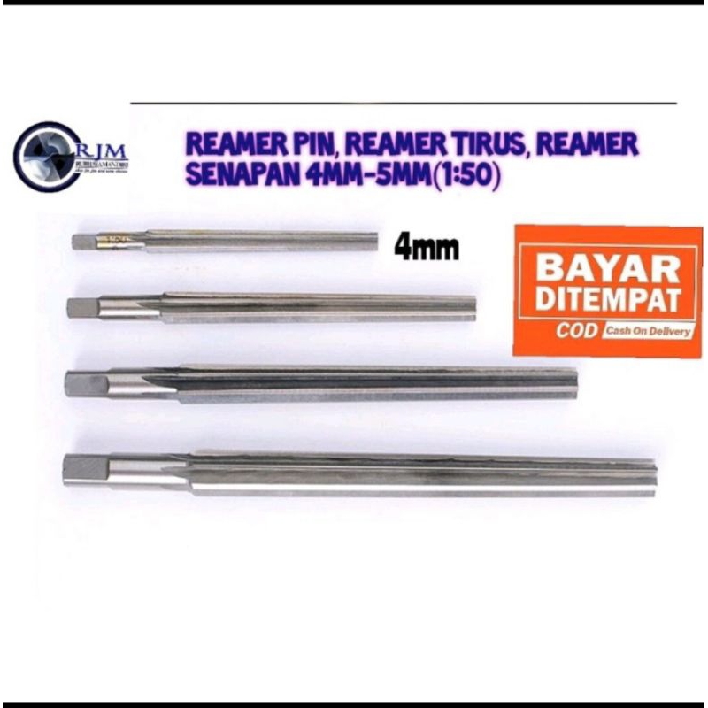 lemer rimer reamer tirus reamer pin 4mm 1:50 hss bukan carbide nachi