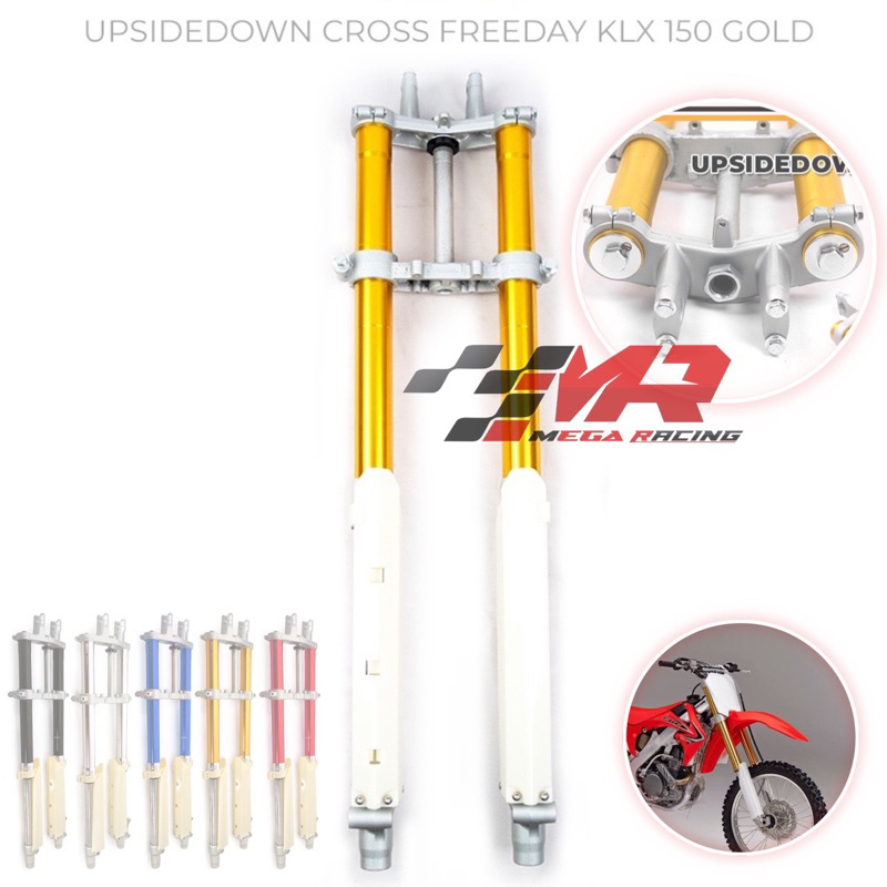 USD KLX  Shock UP SIDE DOWN Depan KLX 150 CNC - Shockbreaker UPSIDE DOWN DTracker 150 Japan CRF Trai