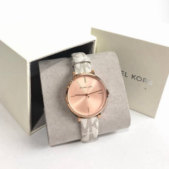 MK MK7128 Watch Leather Signature Vanilla