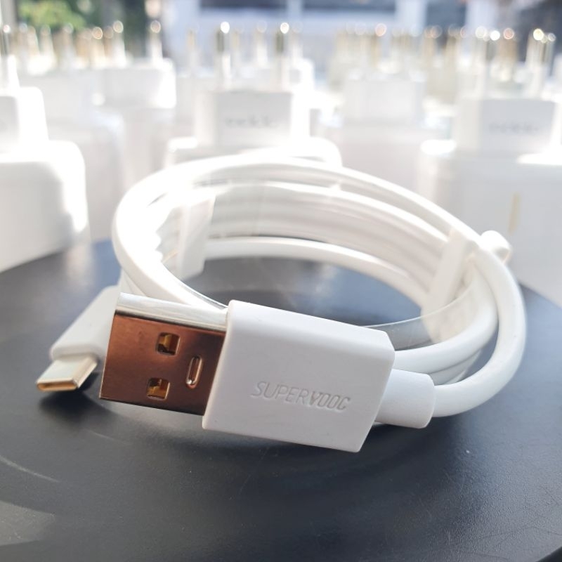 Kabel data Oppo SUPER VOOC ORIGINAL Like New tipe C 33Watt 80Watt  (Baru)