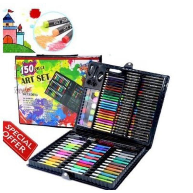 

Crayon set 150 pcs//bestseller//terjamin//terpercaya