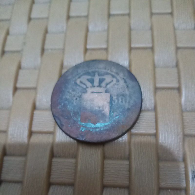 uang logam kuno nederland 1858