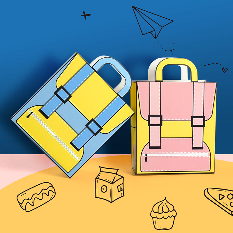

SATUAN - PAPER BAG HADIAH MODEL TAS SEKOLAH / PAPERBAG ULANG TAHUN BIRTHDAY GOODIE BAG ULTAH SCHOOL BAG