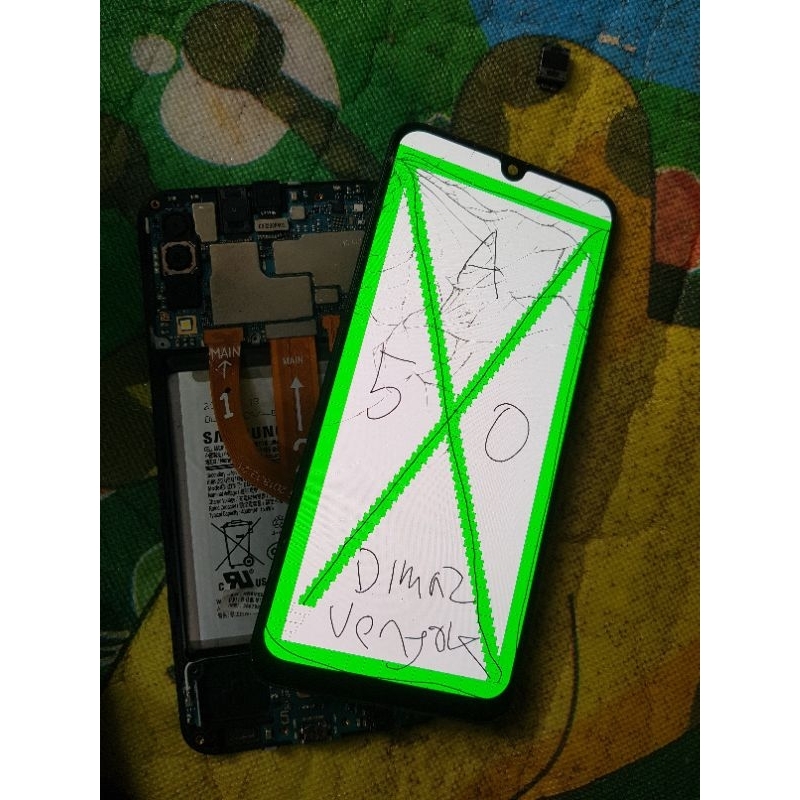 lcd amsung a50/a505 ori copotan retak