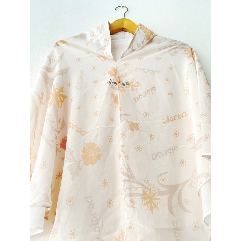 khimar sisesa Batik lily White