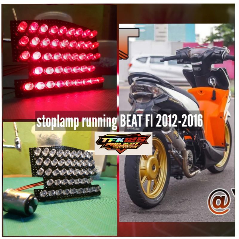 stoplamp running BEAT FI 2012-2016 Pnp full led(wajib DC)