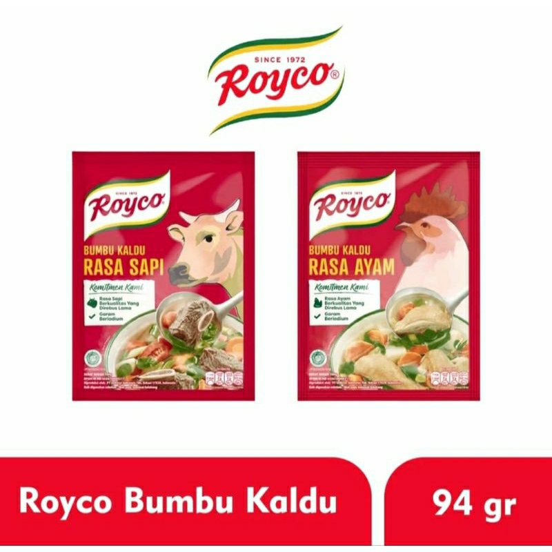 

Royco penyedap rasa per sachet isi 12 pcs berpariasi