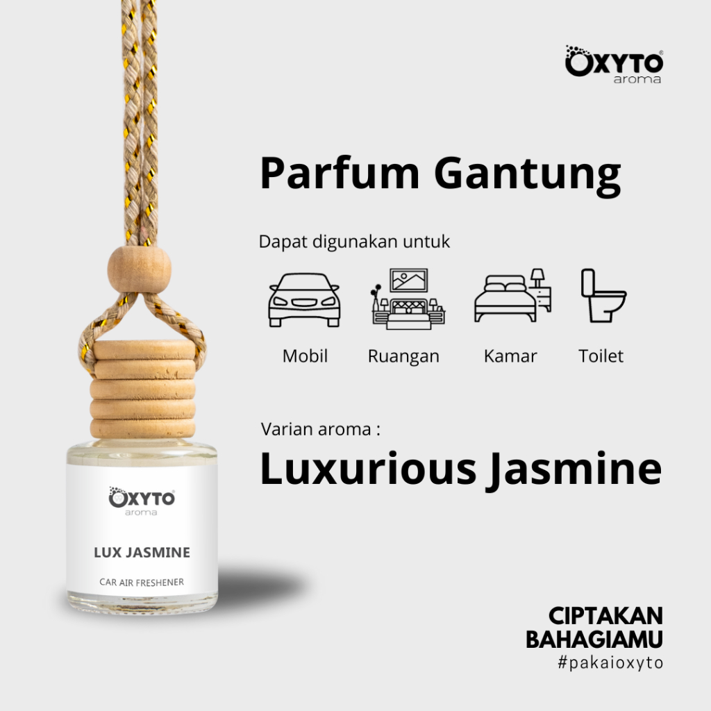 Oxytoaroma Parfum Pengharum Pewangi Mobil dan Ruangan Gantung Mewah Tahan Lama Non Alkohol