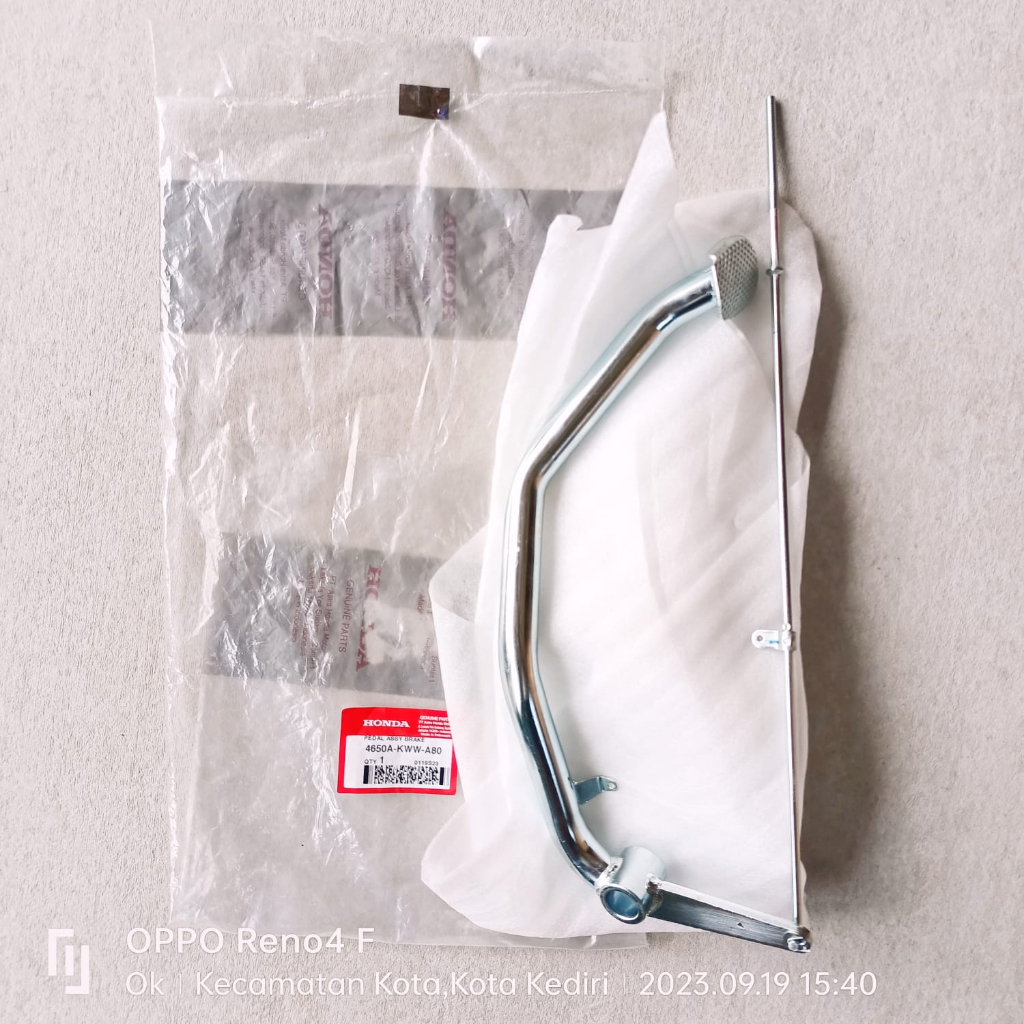 Pedal-Tuas-Pijakan Rem-Tromol Belakang Honda Revo 100-110 Blade-110 Ori AHM 4650A-KWW-A80