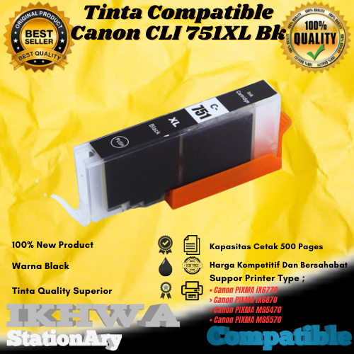 TINTA CATRIDGE COMPATIBLE CANON PG 751XL BLACK FOR IX6870  IX6770
