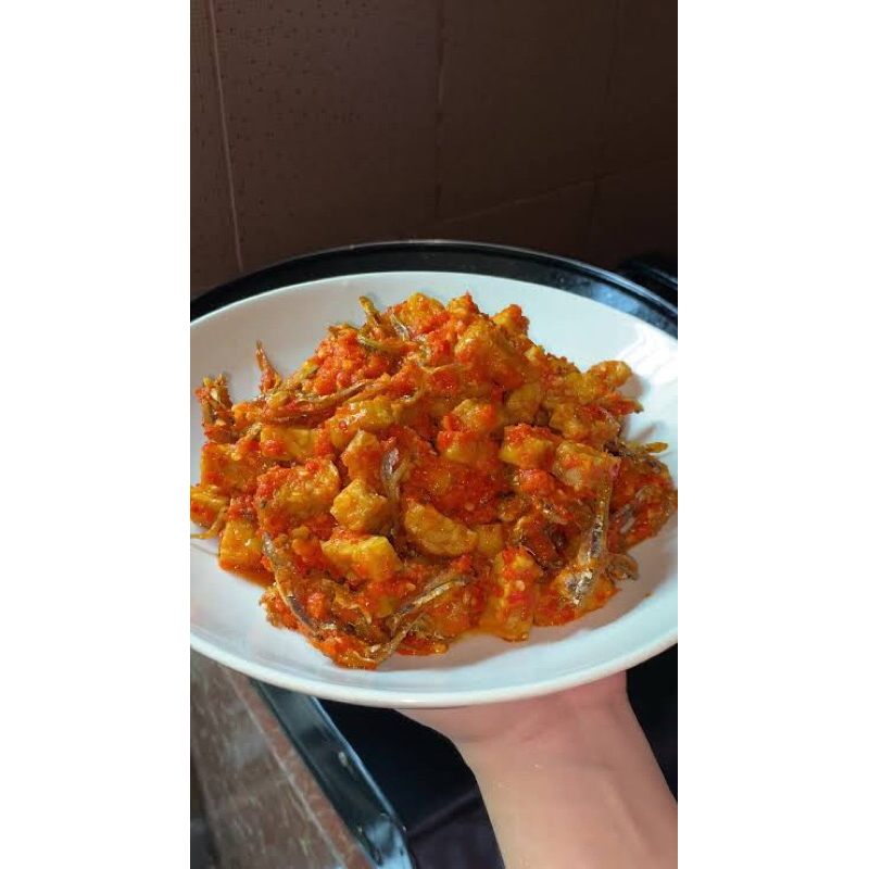 

Ikan teri Tempe balado