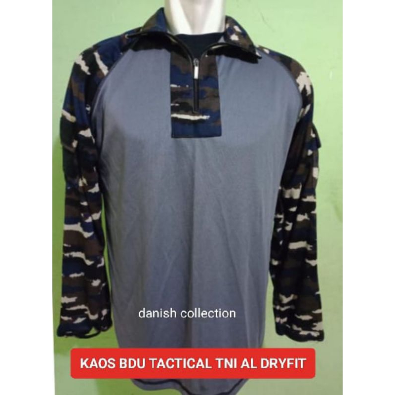 KAOS BDU TACTICAL TNI AL BAHAN DRYFIT.KAOS COMBET TNI AL