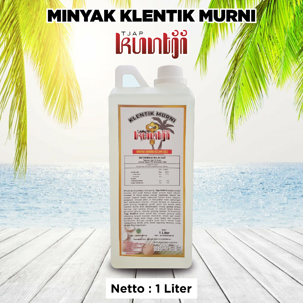 

Minyak Kelapa Klentik Kletik Kelentik Murni 1 liter