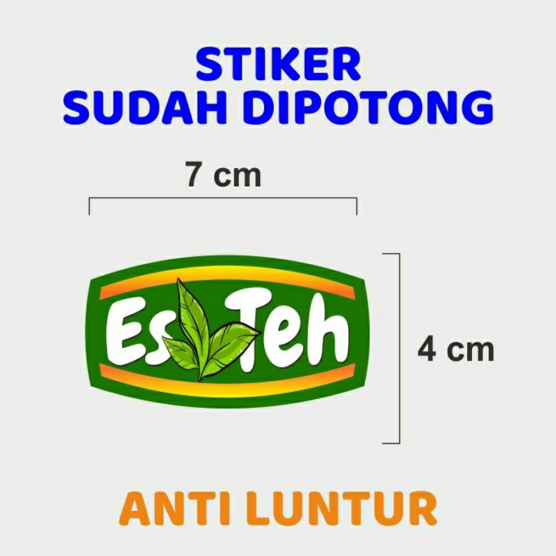 

stiker label minuman es teh
