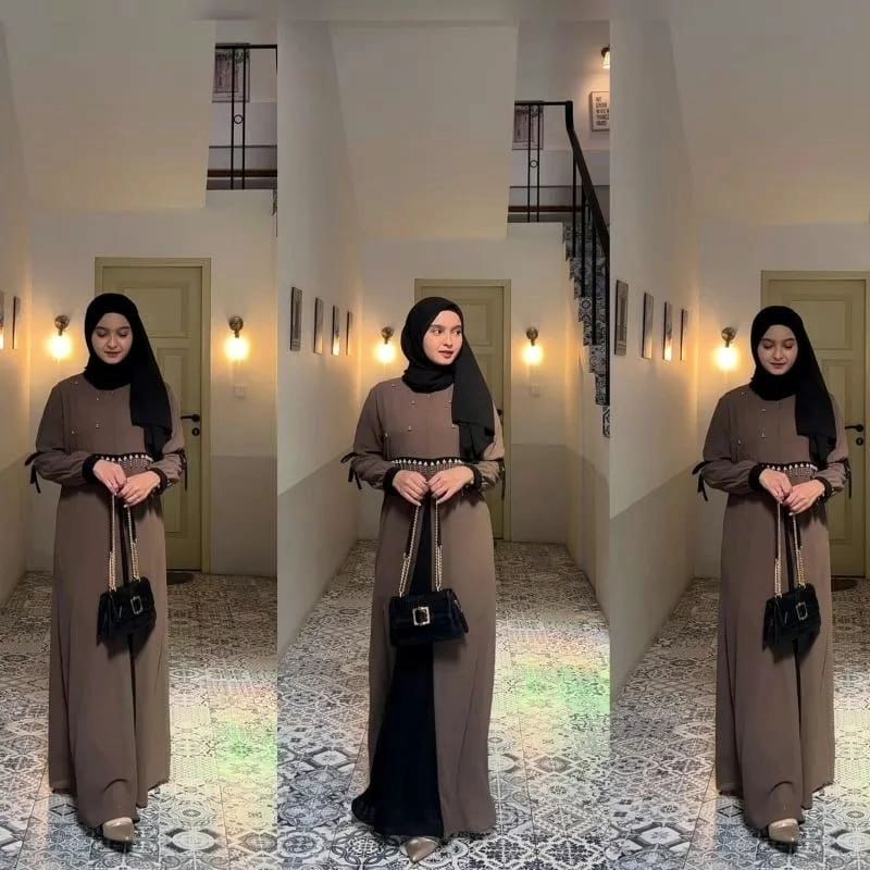 Dress muslim Perempuan Kalana Gamis Remaja baju kondangan matt cerruty aplikasi mutiara