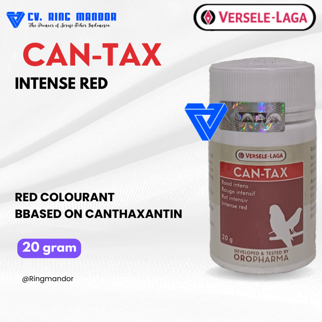 CAN TAX 20gr Verselelaga VITAMIN PENGUAT WARNA MERAH PADA BURUNG KENARI CANTAK Cantax