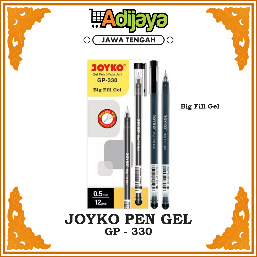 

Gel Pen Pulpen Pena Joyko GP-330 Big Fill Gel 0.5 mm