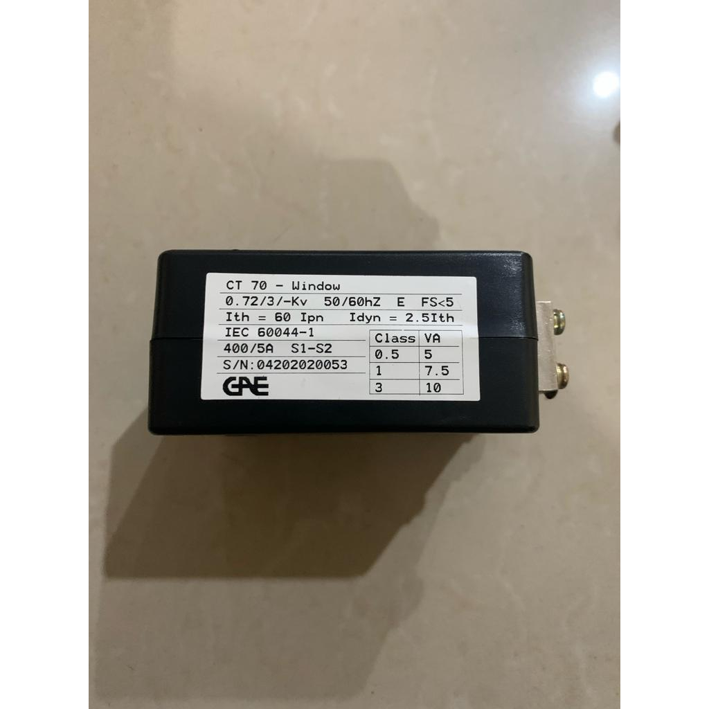 GAE CURRENT TRANSFORMER 400/5 A (7,5 VA) - TYPE CT. 70 W/O Term. Cover