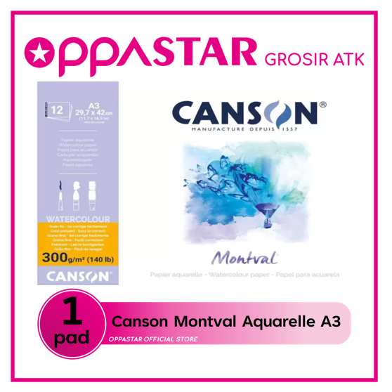 

Canson Montval Aquarelle A3 300g 29,7x42 - Kertas Gambar Watercolor 200807320