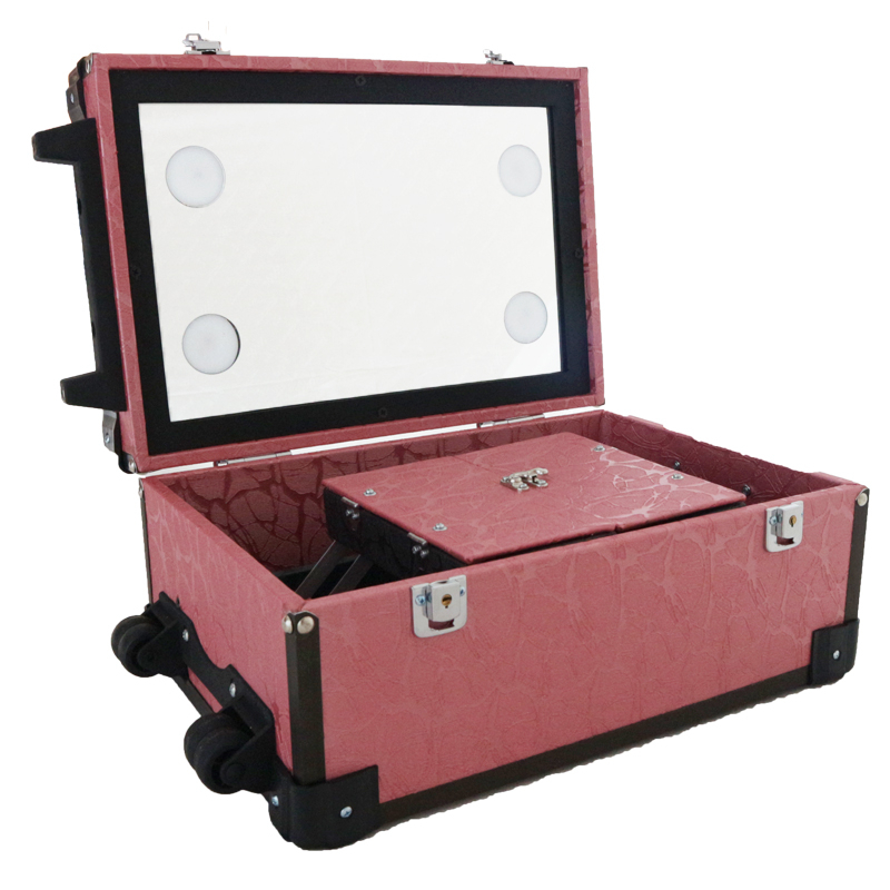 Beautycase Reguler M Led  - Box Storage Make Up - Koper Lampu - Tas Makeup - Koper Rias pengantin
