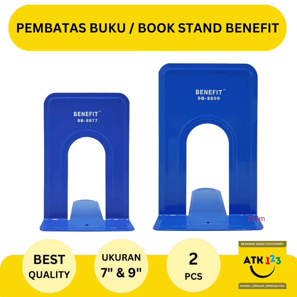 

Pembatas Buku / Book Stand Merk BENEFIT No. 7 / No. 9