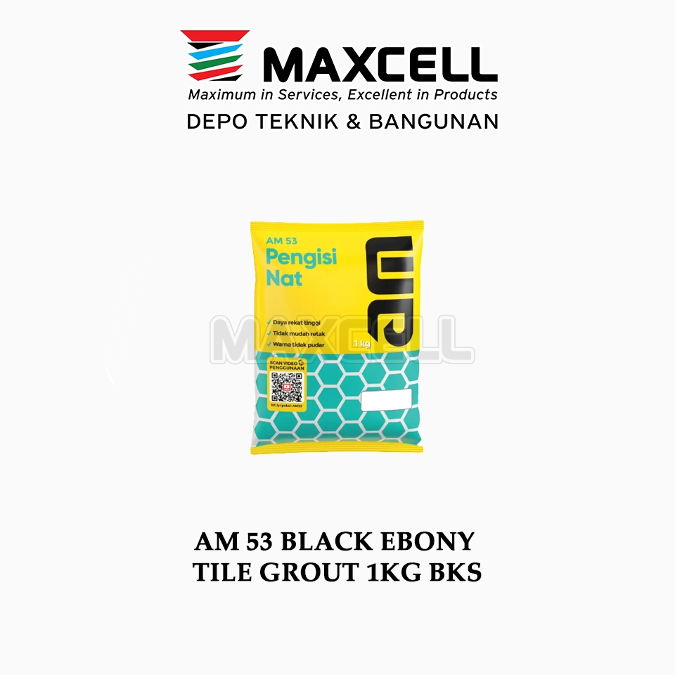 AM 53 BLACK EBONY TILE GROUT 1KG
