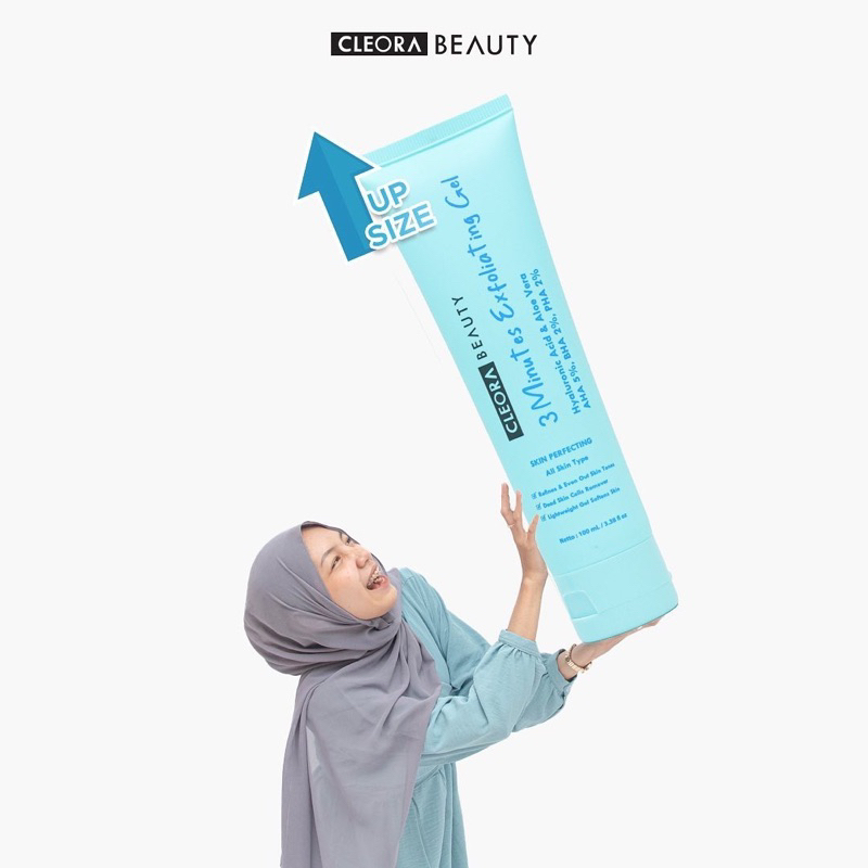 BIG SIZE Cleora 3 Minutes Exfoliating Gel 100ml beauty eksfoliasi jelly CLEORA cleora 100 ml