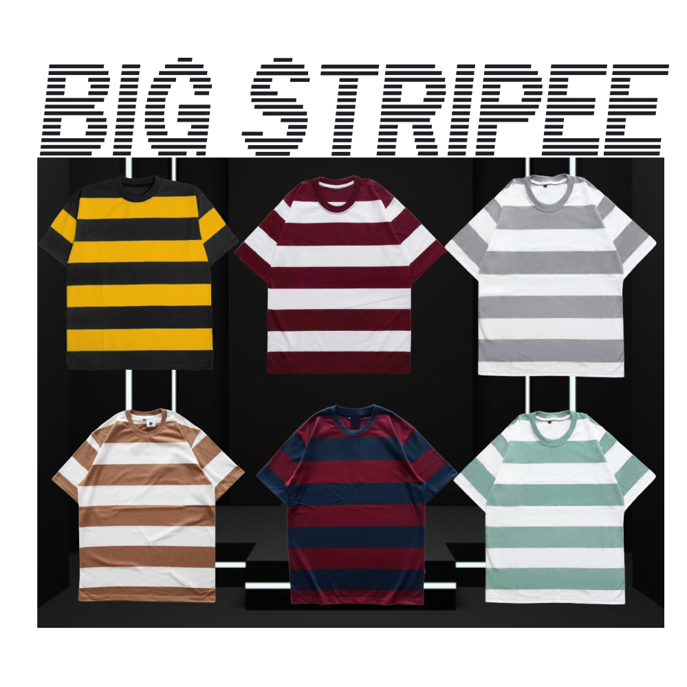 Kaos Stripe Pria Wanita Kaos Salur Pria Wanita Garis Garis