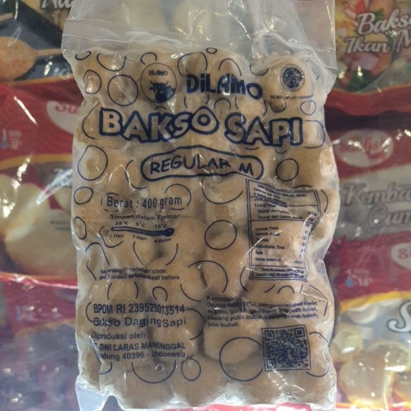 

Dilamo Baso Sapi Reguler (isi 50) 400gr