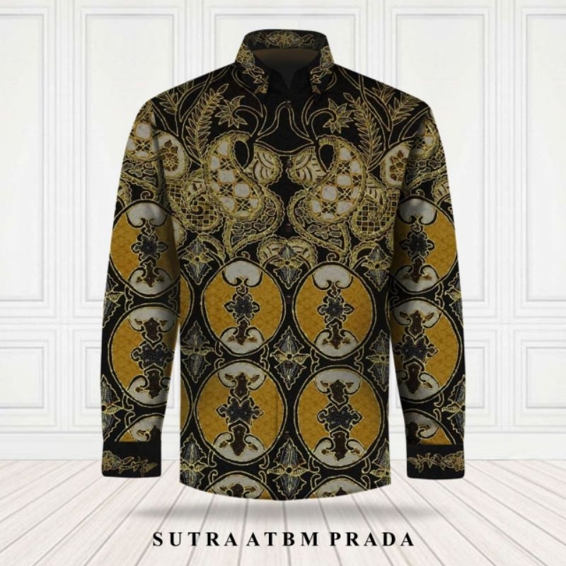 kemeja sutra pria dewasa sutra baron ATBM prada batik tulis