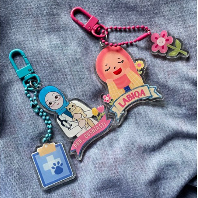 Gantungan Kunci Gemas | keychain akrilik | gantungan kunci custom