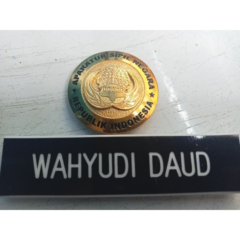 PIN KORPRI BULAT NAME TAG PAKET LENGKAP PNS ASN RI MAGNET