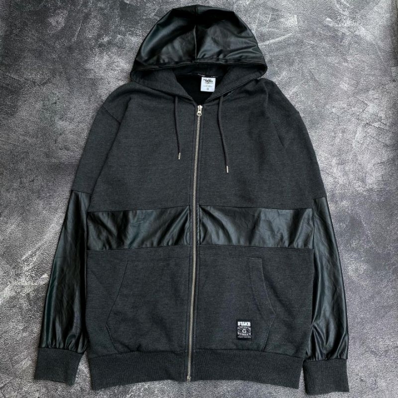 Zipper Hoodie fluke Leather