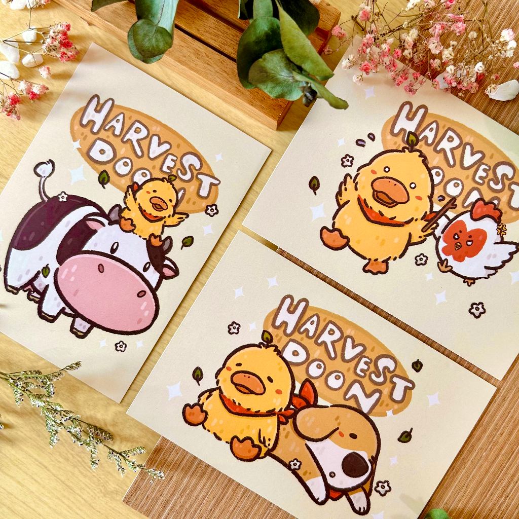 

Harvest Doon - Art Prints | Sticker Bebek Lucu / Stiker Aesthetic / Postcards / Harvest Moon - Happykrel