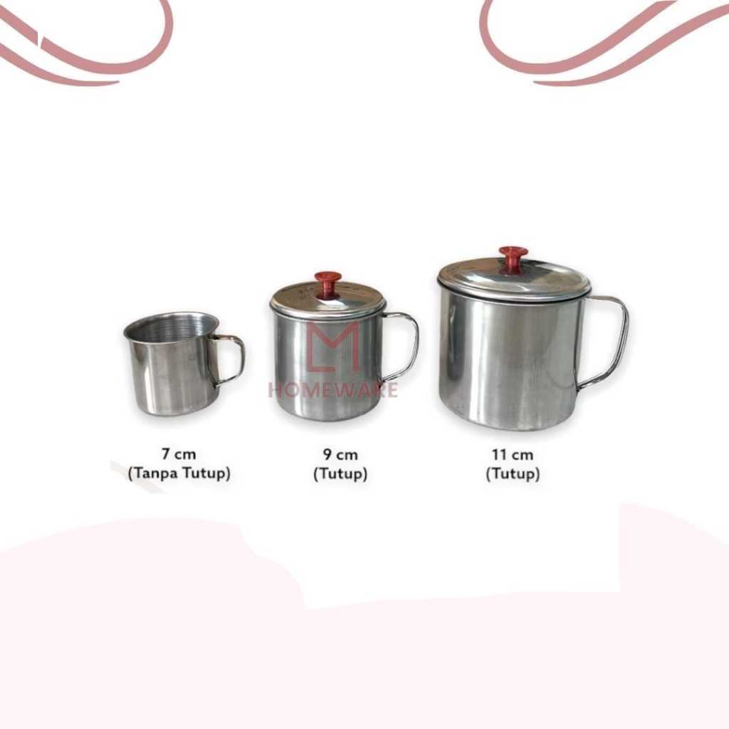 Mug Gelas Cangkir Mini Stainless Steel /  Mug Stainless Steel Souvenir