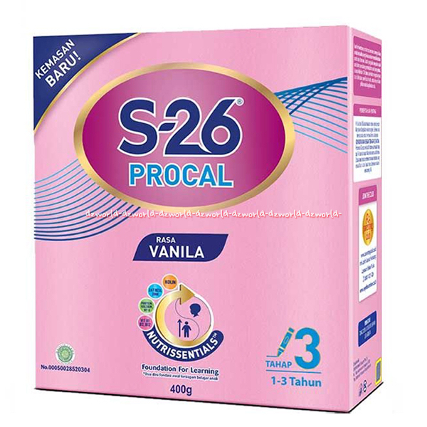 

S-26 Procal 400gr Tahap 3 Rasa Vanila Wyeth Susu Formula Bubuk Anak Usia 1-3tahun Nutrissentials S26 Vanilla Flavour