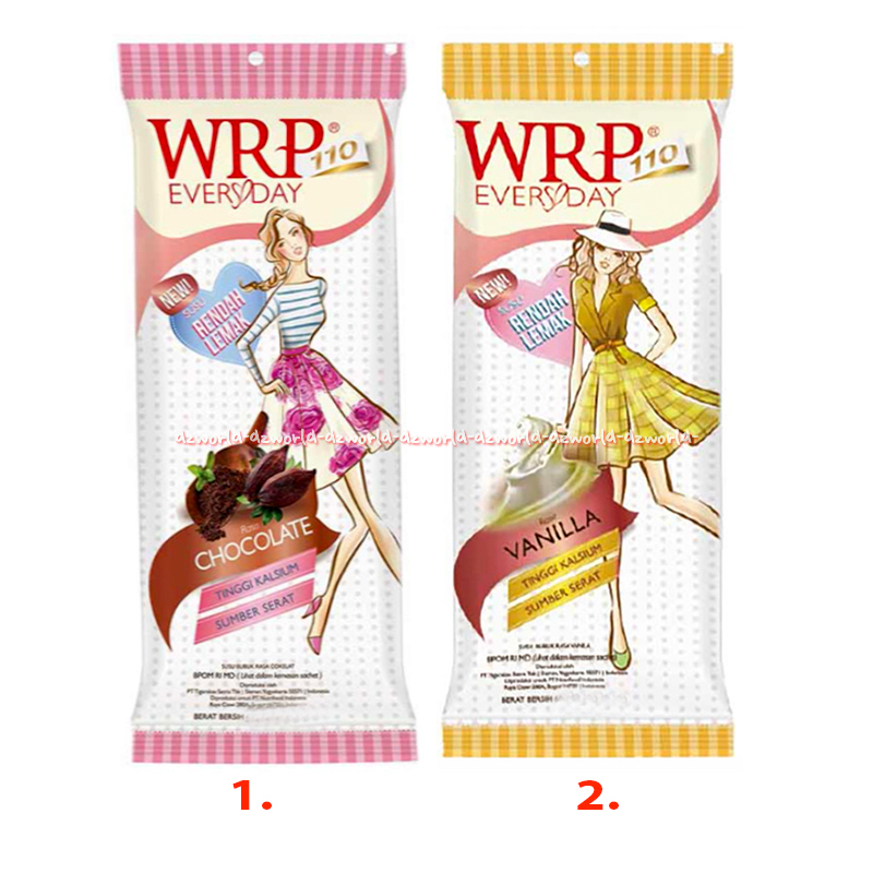 

WRP Everyday 30gr Chocolate Vanilla Wrp Kemasan Sachet Susu Low Fat Susu Diet Rendah Lemak W.R.P Coklar Vanila