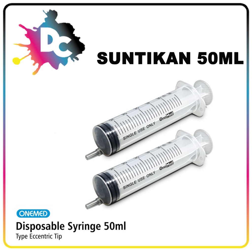 Suntikan 50ml Spuit 50cc Lubang Pinggir + Selang 10cm